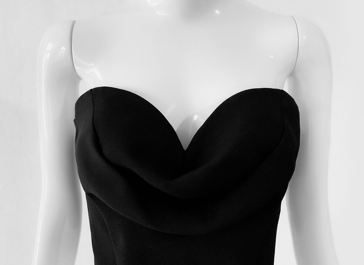 Thierry Mugler Sweetheart Neckline Corset Top Bustier Black - Etsy 