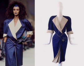 Holy Grail Thierry Mugler Dress Iman SS1986 Archival Runway Documented