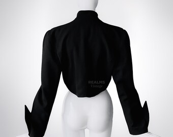 Thierry Mugler FW1988/89 Rare Archival Black Cropped Jacket