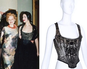 Vivienne Westwood Corset SS 1992 Runway Worn Rare Collectors black lace ICONIC