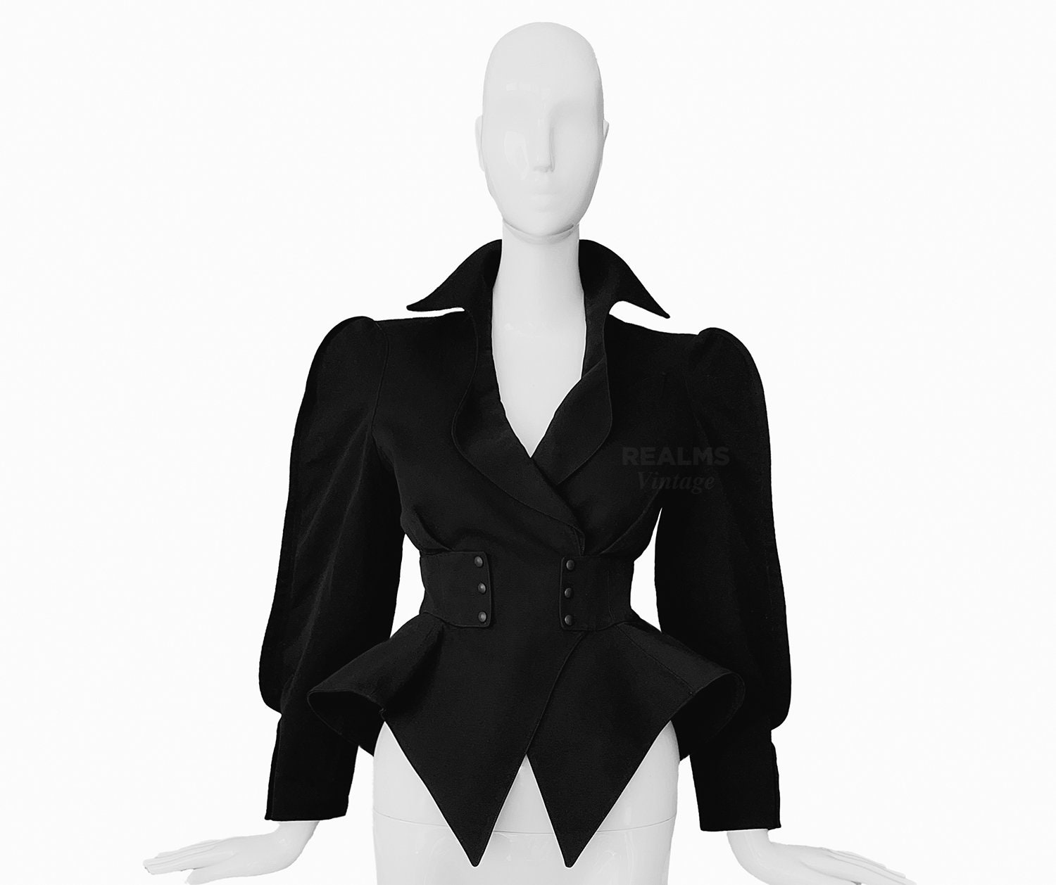 Thierry Mugler Archival Black Sculptural Jacket Dramatic