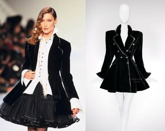 Christian Dior by Gianfranco Ferré FW 1994 Black Velvet Jacket