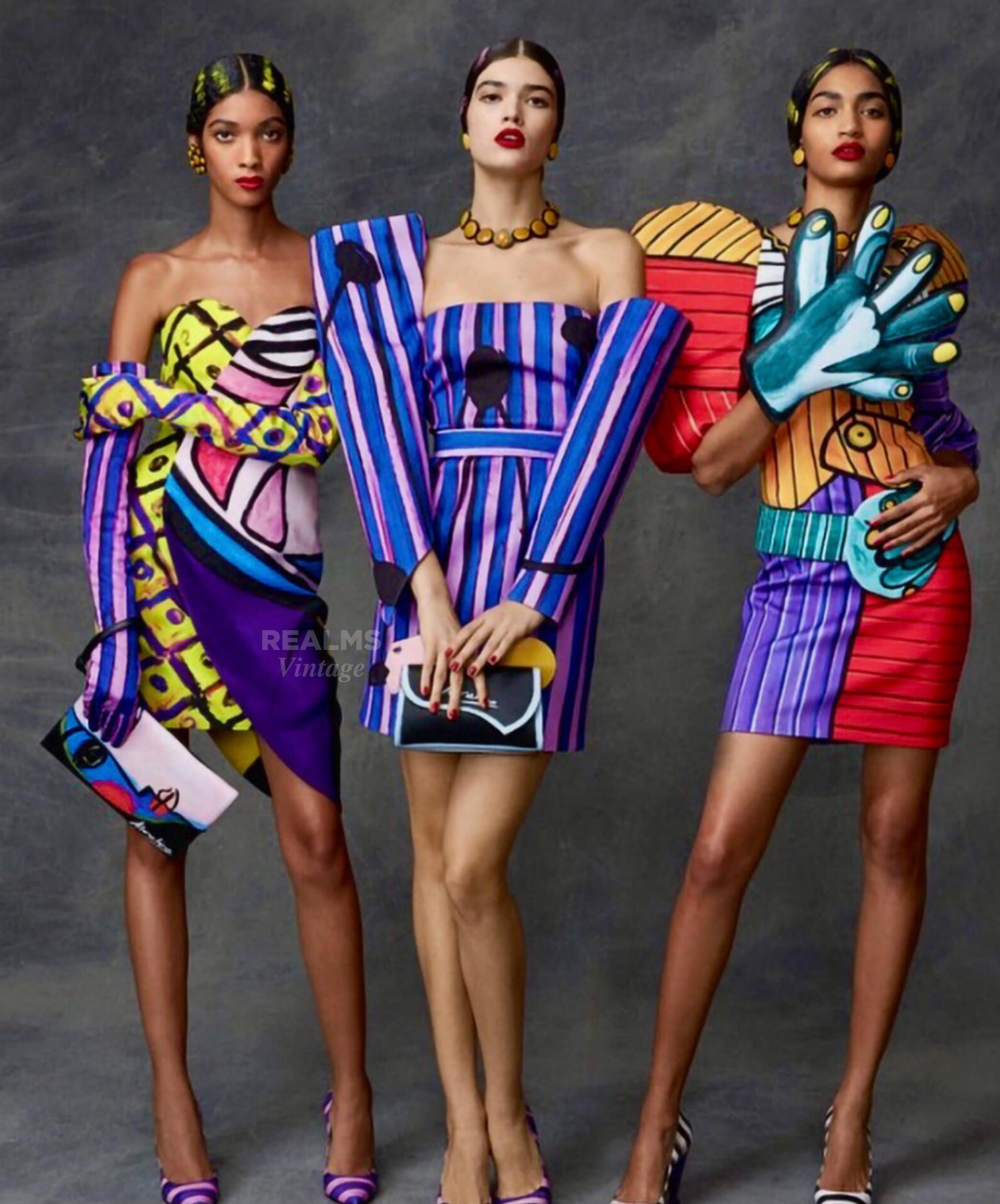 Moschino Couture Runway Dress Asymmetrical Corset Gown