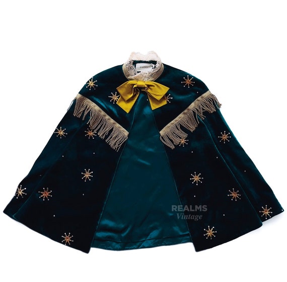 GUCCI Cape Showstopper Silk Velvet Gorgeous Gold … - image 2