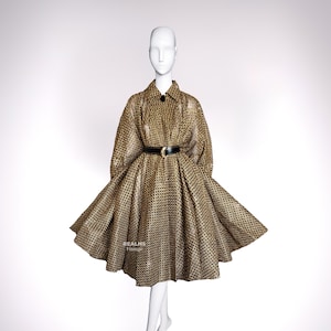 CHRISTIAN DIOR Archival SS 1991 Spectacular Coat Dress Swing Overcoat