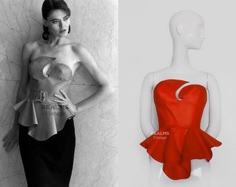 Thierry Mugler 1986 Archival Sculptural Corset Top Dramatic