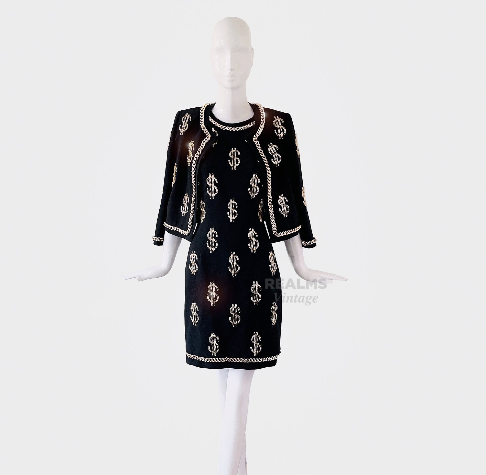 Moschino dollar sign dress hotsell