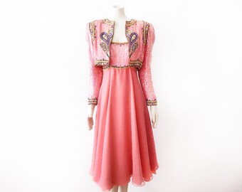 リゼッタ　リディオ　シャルボヌー　美ユーズド Stunning Richilene New York Handmade Vintage Dress Jakcet
