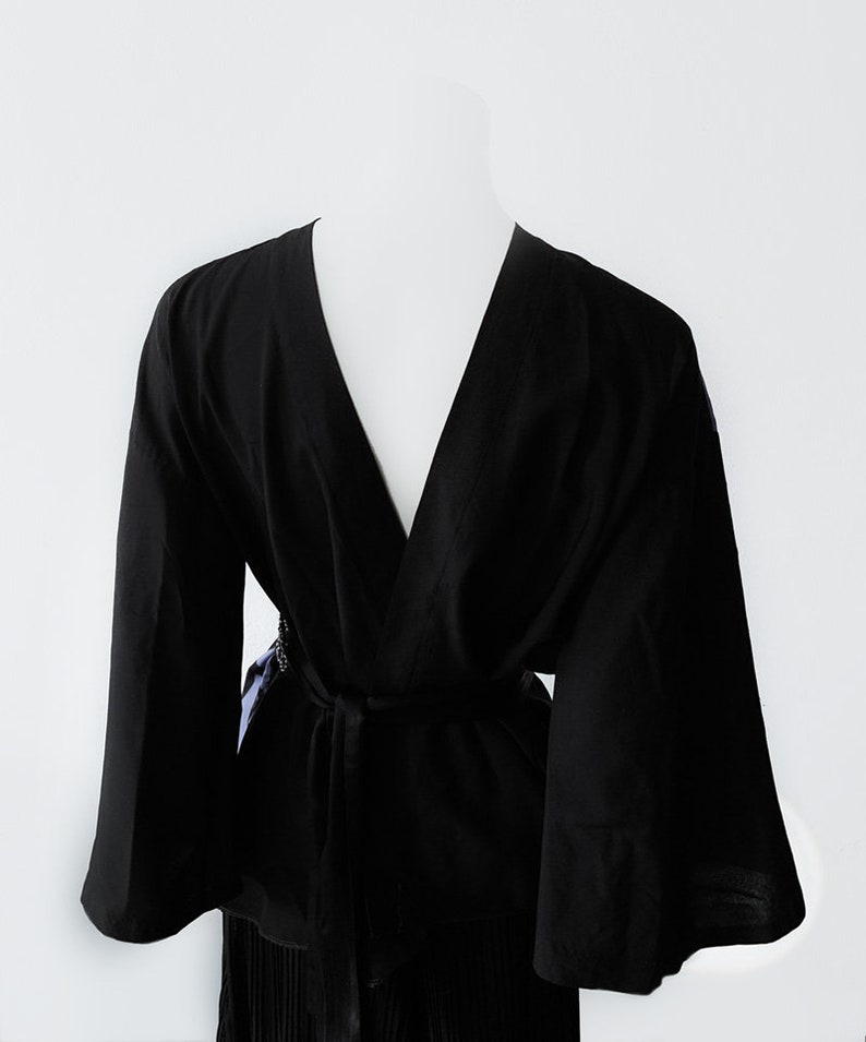 Ossi Originals Loungewear Set 70s Asian Kimono Blouse Palazzo Pants 1970s image 7