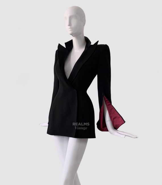 Thierry Mugler Couture Archival Silk Blazer Jacket Dramatic