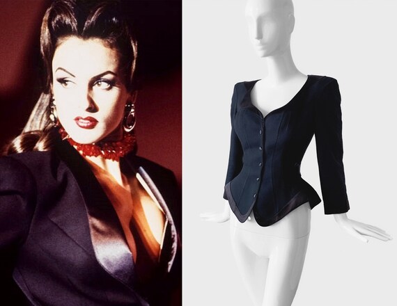 Gorgeous Thierry Mugler Blazer Jacket FW 1992 Black Sculptural | Etsy