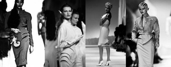Thierry Mugler Rare Archival Dramatic Suit Skirts… - image 7
