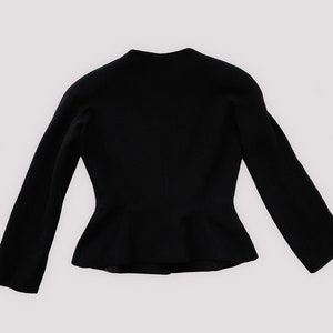 Thierry Mugler Archival Runway Black Suit Skirtsuit Lucite Statement Gem Buckle Blazer Jacket image 9