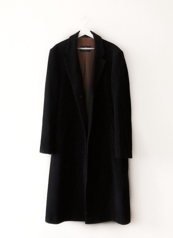 Black Coat Classic Elegant Timeless Wool Tailored Men Oversize | Etsy