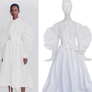 Alexander McQueen Dress Dramatic Sculptural Beautiful Gown