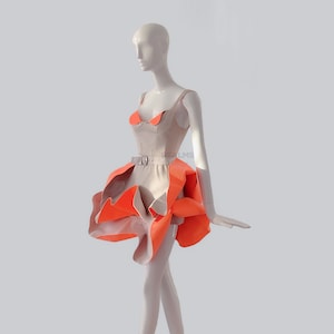 Thierry Mugler Archival Flower Petal Dress Rare FW 1989/90 Drama