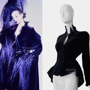 Thierry Mugler FW1995 Archival Dramatic Runway Silk Jacket
