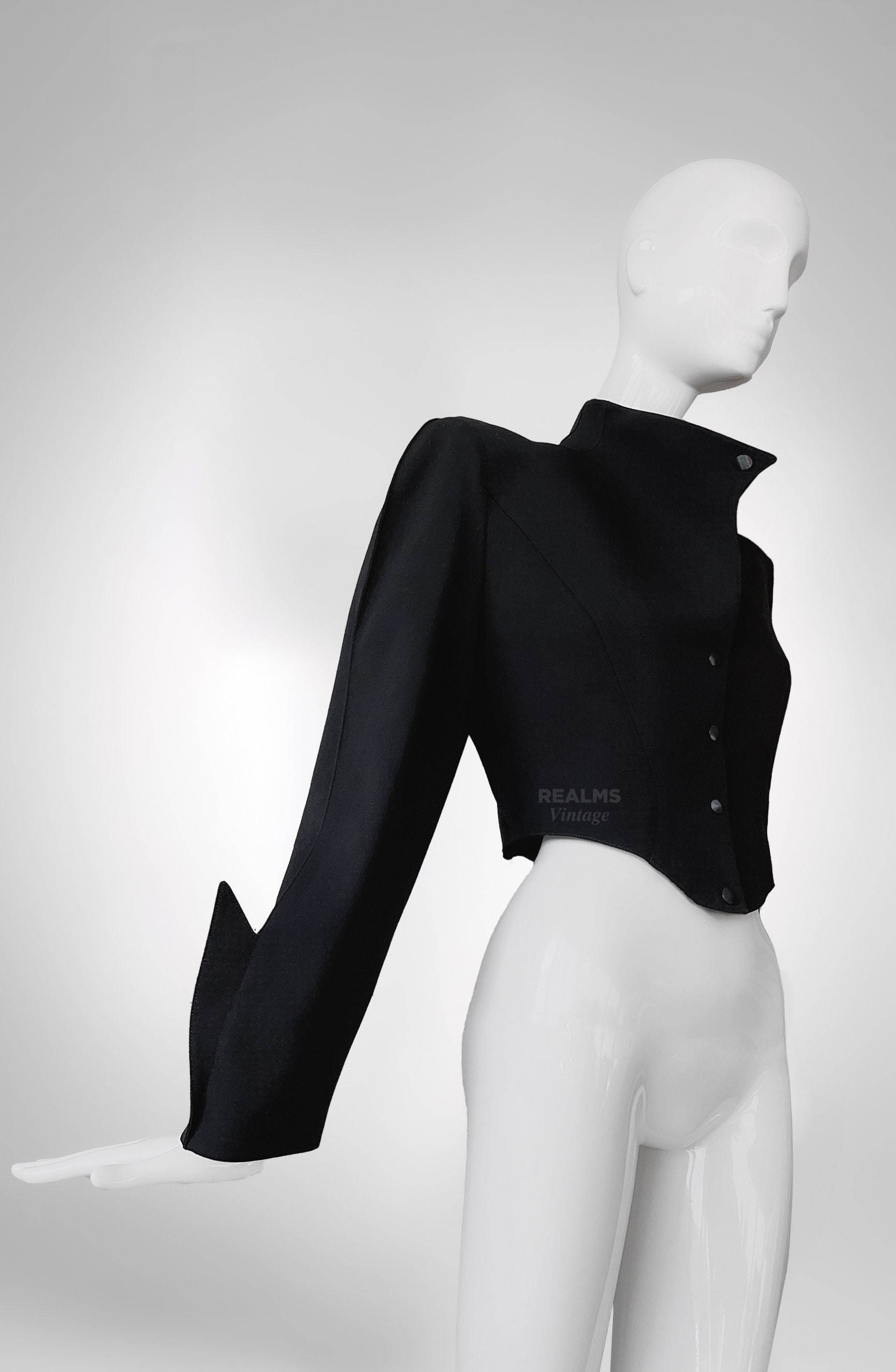 Thierry Mugler FW1988/89 Rare Archival Black Cropped Jacket