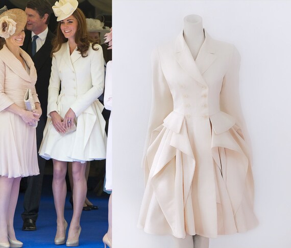 Alexander McQueen Coat White Dress Ivory Kate Midd