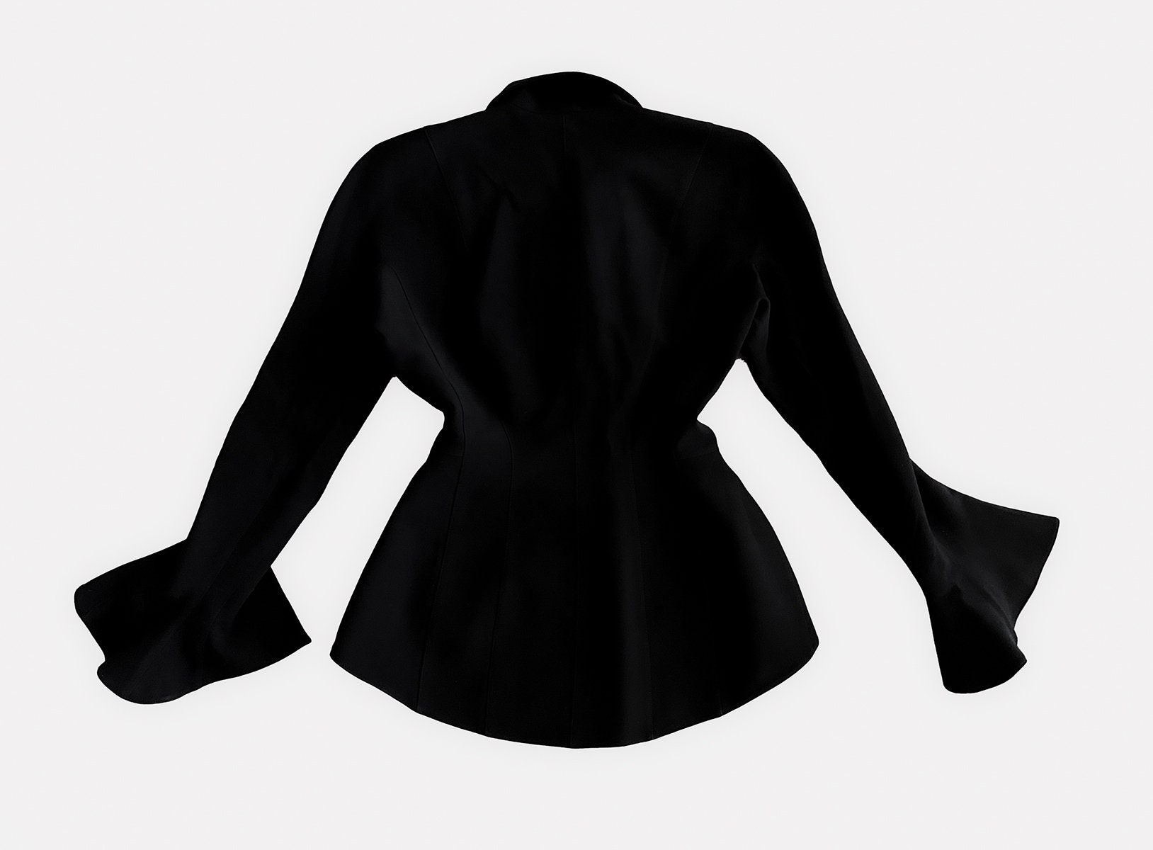 Thierry Mugler FW1997 Archival Black Jacket With Dramatic