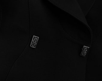 Thierry Mugler Jacket FW1998 Archival Glamour Dramatic Black