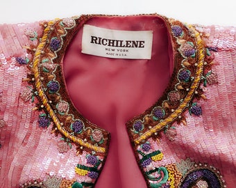リゼッタ　リディオ　シャルボヌー　美ユーズド Stunning Richilene New York Handmade Vintage Dress Jakcet
