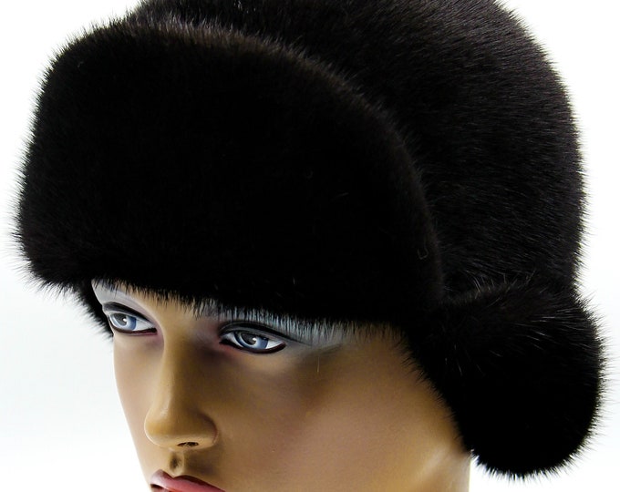 Luxury Mink Fur Hat for Women - Winter Ushanka with Earflaps