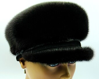 Fur Newsboy Hat | Etsy