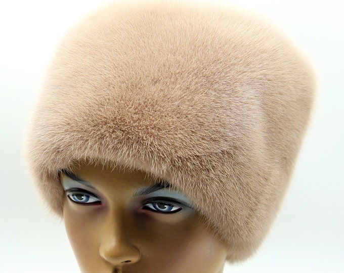 Real mink fur women's winter hat "Lilly Bow"