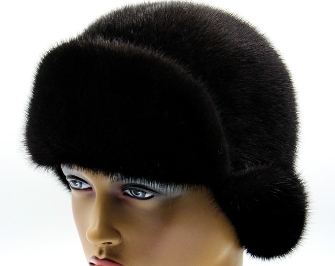 Fur hat womans "Lobic" mink winter headdress