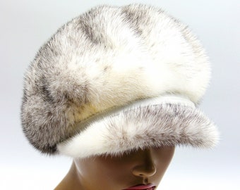 Fur Newsboy Hat | Etsy