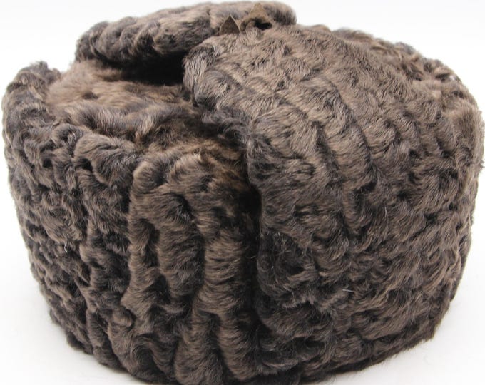 Brown Karakul Fur Hat - Full Fur Classic Winter Hat for Men