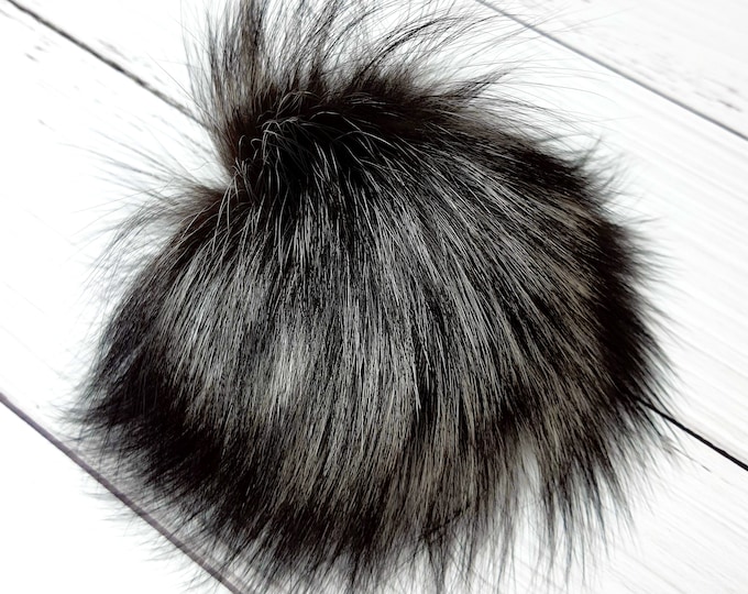 Real fur pom pom fox ball gift keychain