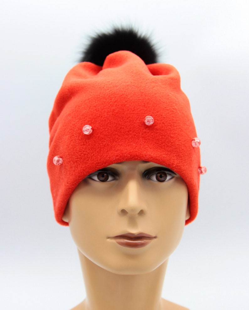 PomPom Hat Pom Pom Hat Beanie Hat Winter Hat Fur PomPom Hat Hat With Pom Pom Women Hat Beanie PomPom Hat Pom Pom Beanie Womens Hat