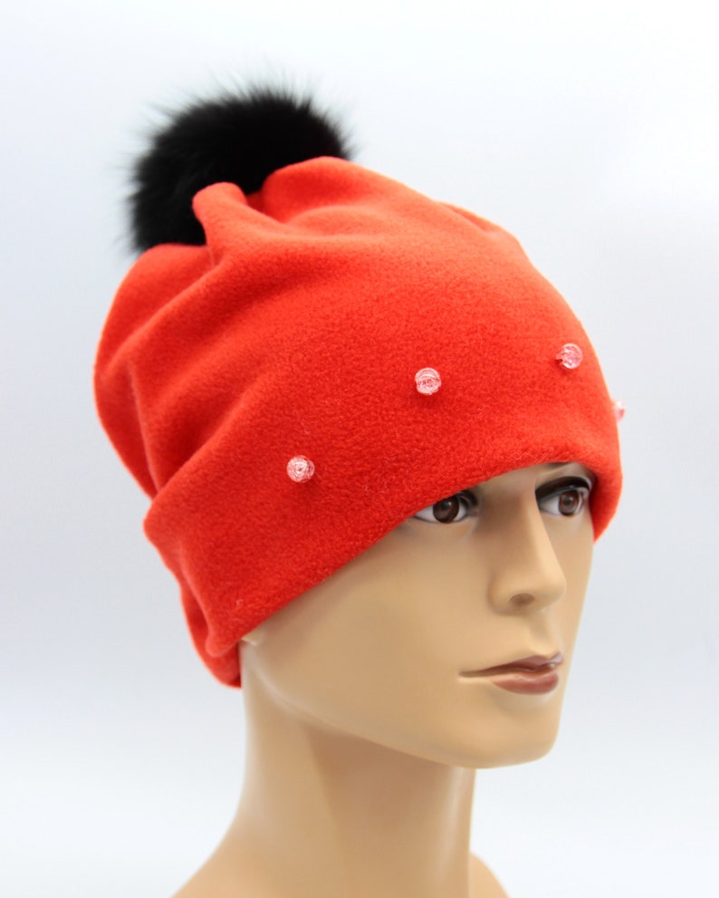 PomPom Hat Pom Pom Hat Beanie Hat Winter Hat Fur PomPom Hat Hat With Pom Pom Women Hat Beanie PomPom Hat Pom Pom Beanie Womens Hat