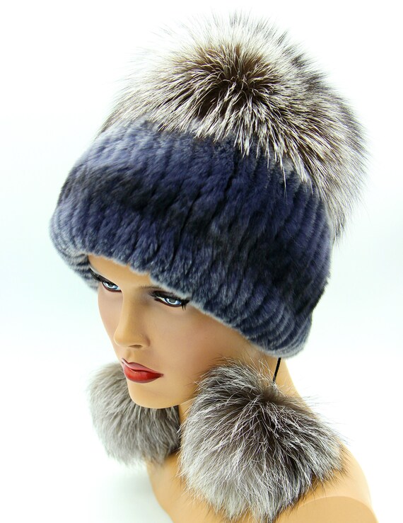 knitted fur hat