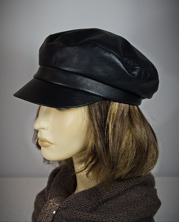 leather cap womens