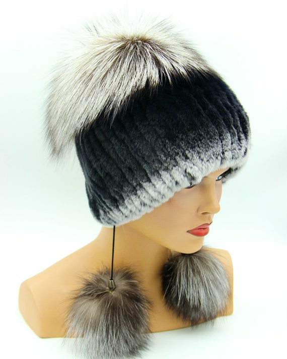 knitted fur hat