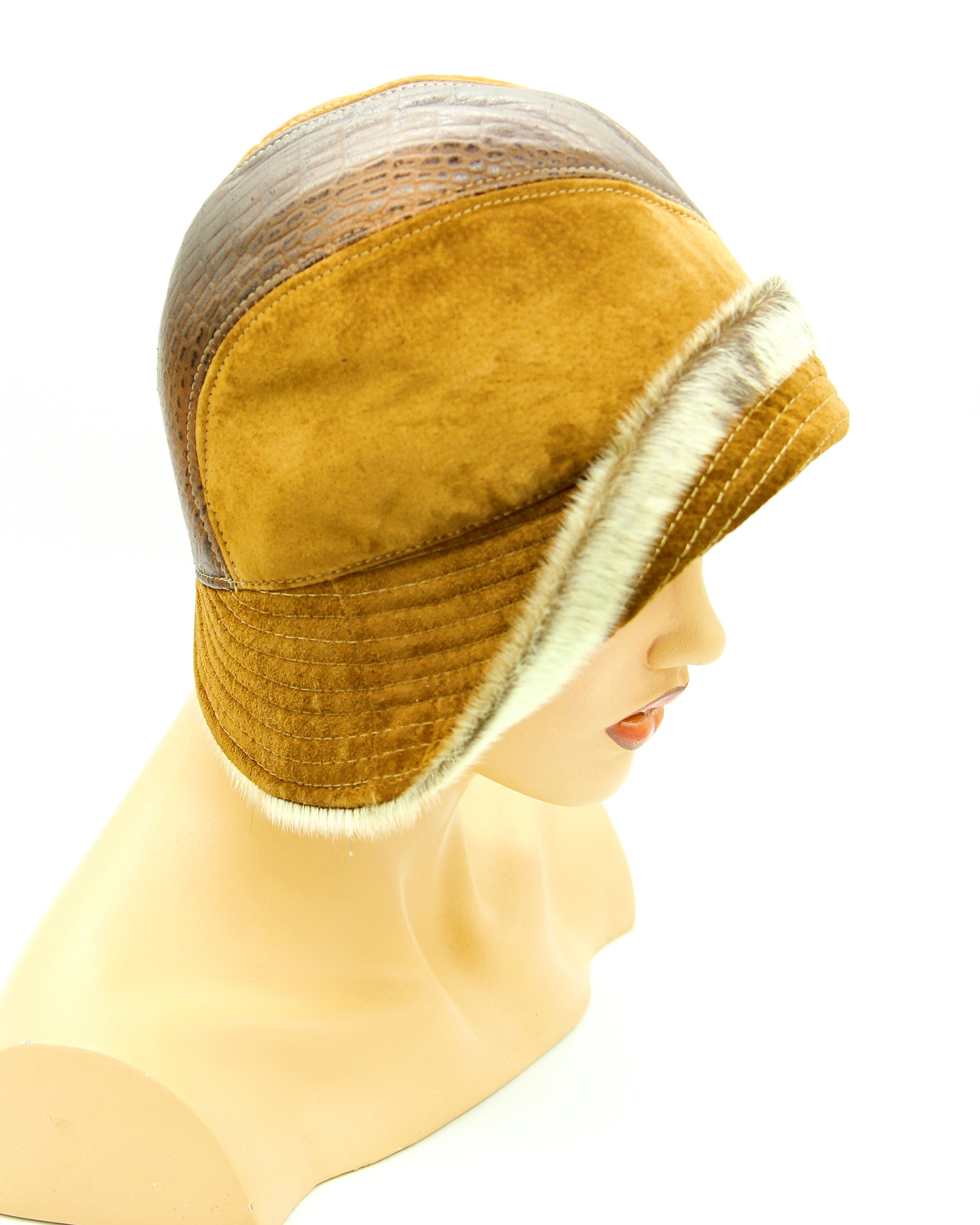 Violetta Winter Leather Hat Ladies Winter Hat Womens Etsy