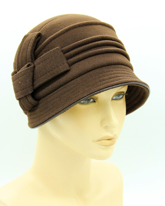beige cloche hat