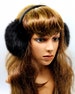 Black fur earmuffs ear warmers 