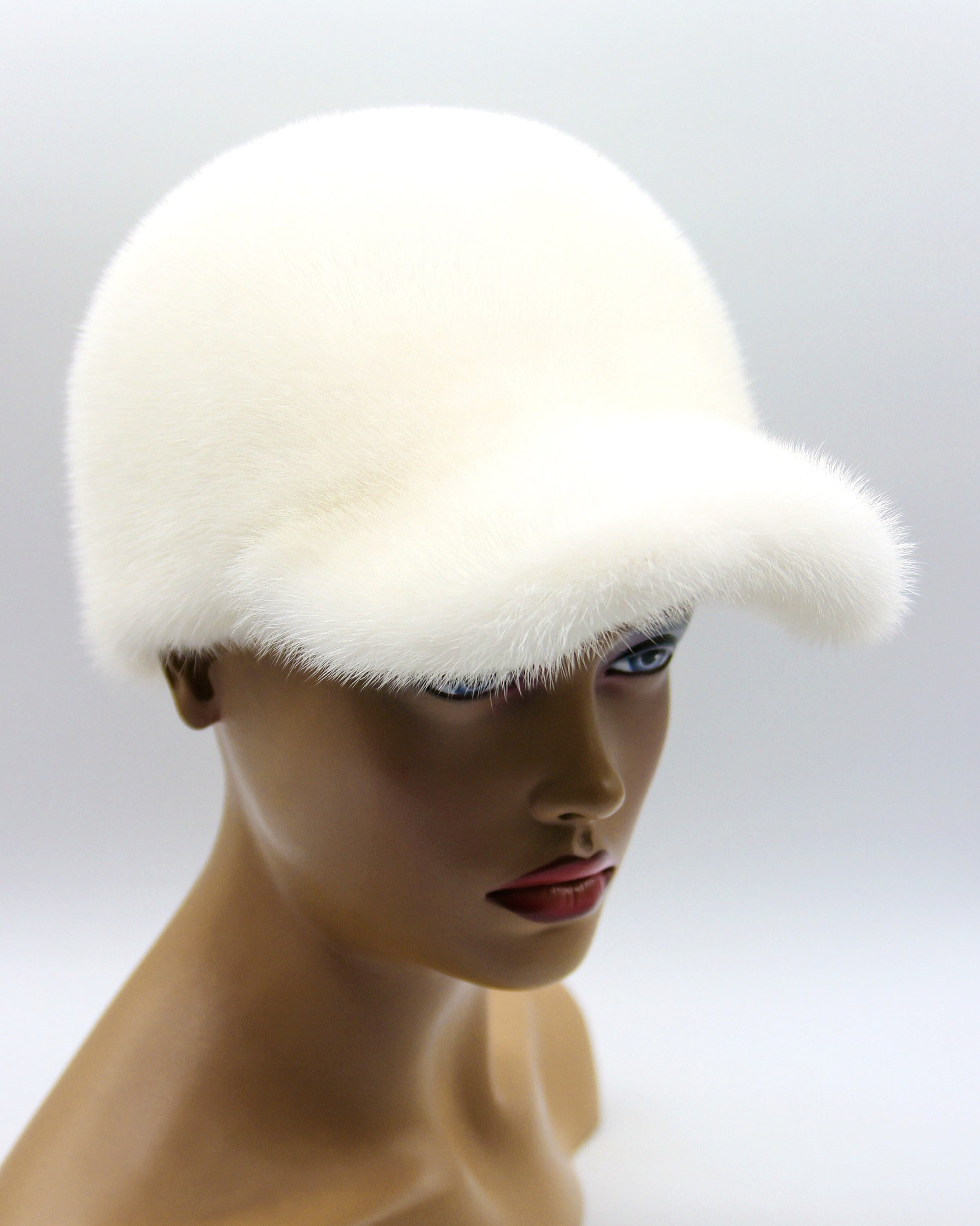 White clearance mink hat