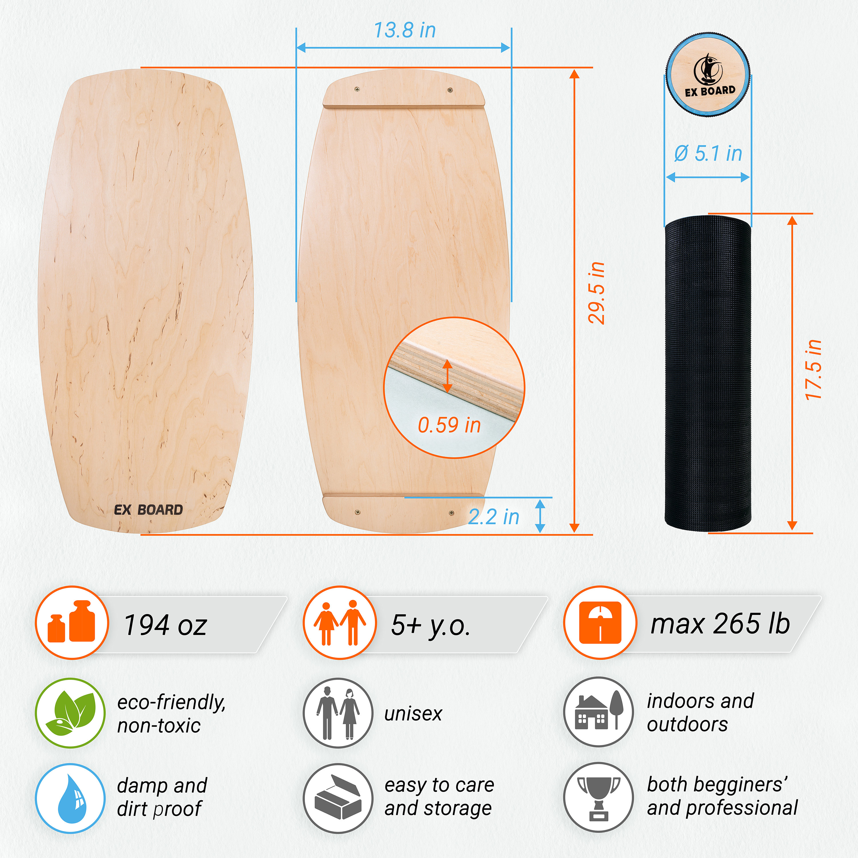 Wooden Balance Board Roller Custom Balance Boards for Etsy