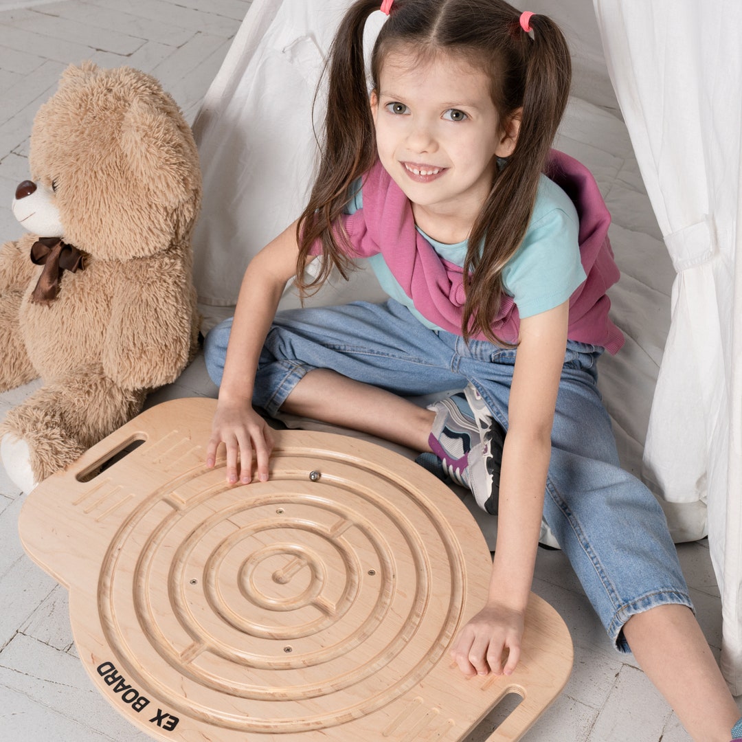 Children's Balance Board Labyrinth an Interactive Toy Etsy