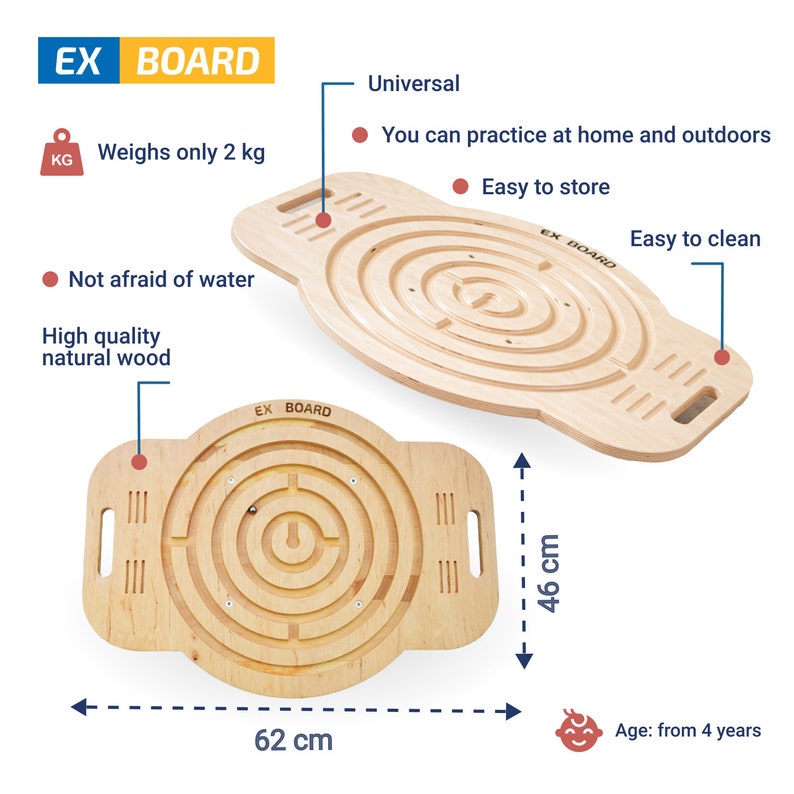 Children's balance board Labyrinth an interactive toy Etsy