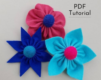 Filzblumen Tutorial - PDF Anleitungen für drei Arten von Filzblumen - Instant Download Patterns
