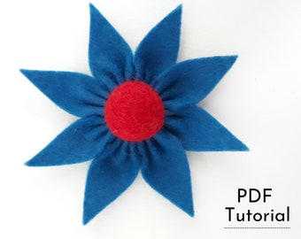 Felt Star Flower Tutorial: DIY Instructions (PDF Pattern)