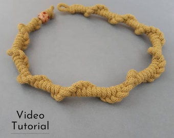 Tutoriel vidéo sur le collier torsadé en macramé - Patron pour débutant (PDF)