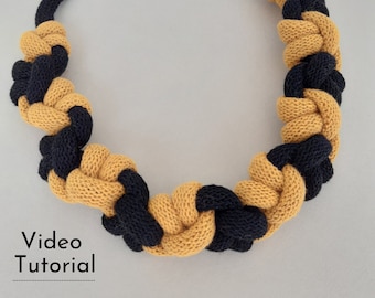 Makramee Halskette Tutorial Video - Muster für eine Makramee Criss Cross Halskette