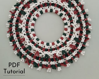 Macrame Wreath Tutorial - Macrame Pattern - Instant PDF download.